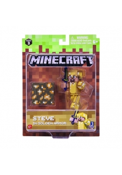 Minecraft - figurka Steve w złotej zbroi