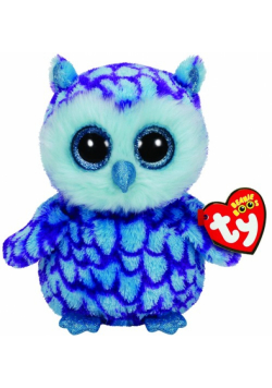 Beanie Boos Oscar - fioletowo-niebieska sowa średnia