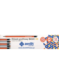 Ołówek Zenith Basic trójkątny z gumką HB - box 12 sztuk