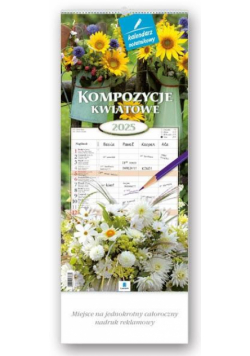 Kalendarz 2025 Notatnikowy Kompozycje kwiatowe