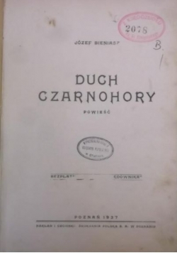 Duch Czarnohory, 1937 r.