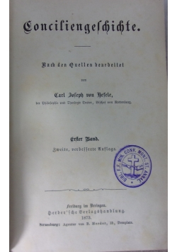Conciliencjeschichte,1873r