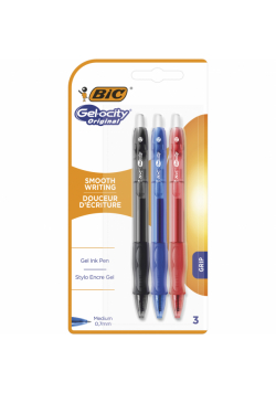 Długopis żelowy Gel-ocity Original BIC mix AST blister 3 kolory