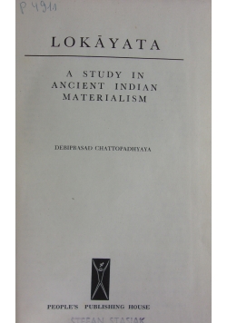 A study in ancient indian materialism
