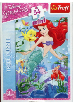 Puzzle 54 Mini Disney Księżniczki Mała Syrenka Arielka