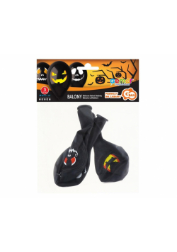Balony premium halloweenowe twarze 3szt