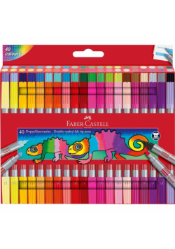 Flamastry dwustronne 40 kolorów FABER CASTELL