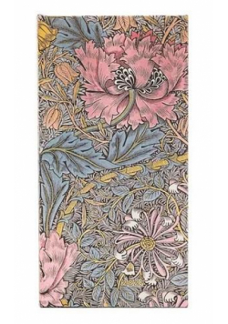 Kalendarz 2025 Morris Pink Honeysuckle Slim tygodniowy HOR