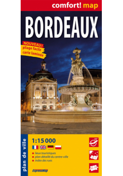 Bordeaux, laminowany plan miasta 1:15 000, ExpressMap
