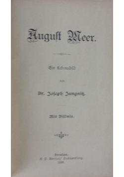 August Meer, 1898r.