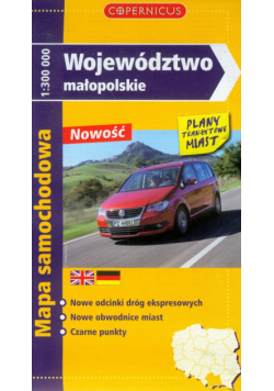 Województwo małopolskie mapa samochodowa