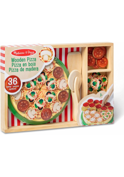 Pizza drewniana z bezpiecznym nożykiem 0167