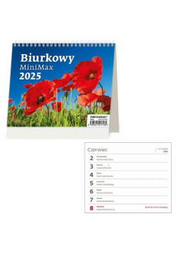 Kalendarz 2025 Biurkowy MiniMax tygodniowy