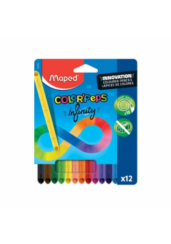 Kredki z grafitu Infinity 12 kolorów disp (24szt)