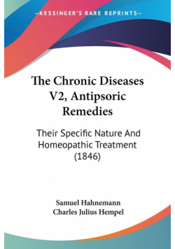 The Chronic Diseases V2, Antipsoric Remedies