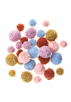 Pompomy pluszowe Teddy 30szt