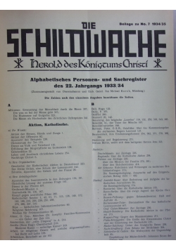 Die Schildwache nr 7-52, ok. 1936r.