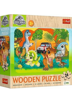 Puzzle drewniane 24 Poznaj dinozaury TREFL