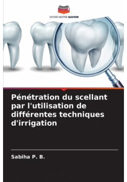 Pénétration du scellant par l'utilisation de différentes techniques d'irrigation