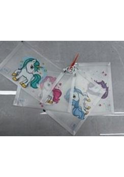 Teczka A4 plastikowa zapinana jednorożce (12szt)