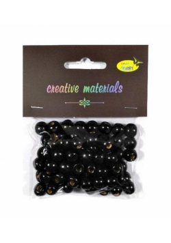 Koraliki drewniane czarne 10mm 25g
