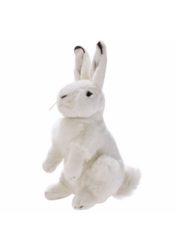 Zając siedzący biały 25cm