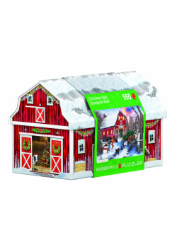 Puzzle 550 TIN Christmas Barn 8551-5665