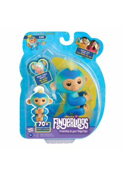 Małpka Fingerlings Leo niebieska
