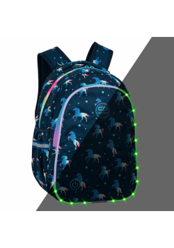 Plecak 2-komorowy Coolpack Jimmy LED Blue Unicorn