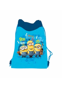 Worek na obuwie Minionki niebieski