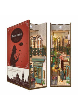 Składany Drewniany Model LED - Book Baker Street
