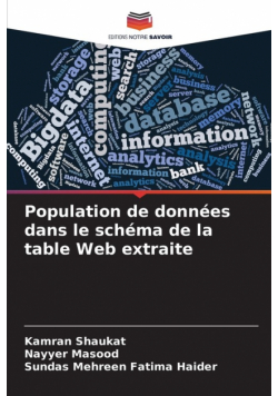 Population de données dans le schéma de la table Web extraite