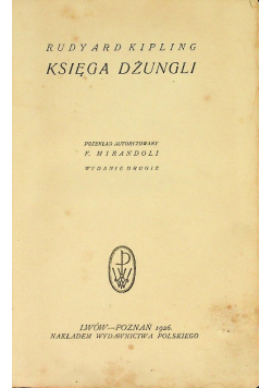 Księga Dżungli 1926 r.