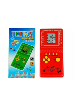 Gra elektroniczna tetris kieszonkowa czerwona
