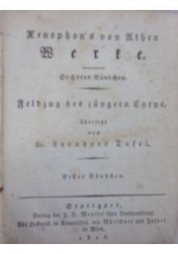 Xenophon's von Athen Werke,3 tomy w 1 1828r.