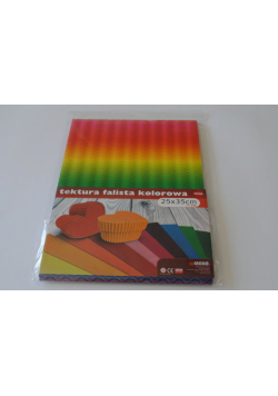 Tektura falista 3D 5cm x 35cm. Tęczowa 5 sztuk