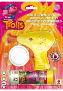 Pistolet do robienia baniek mydlanych Trolle żółty