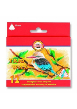 Kredki trio wax jumbo 12 kolorów