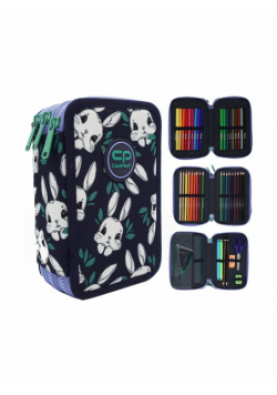 Piórnik 3-komorowy z wyposażeniem Coolpack Jumper 3 game night bunny land