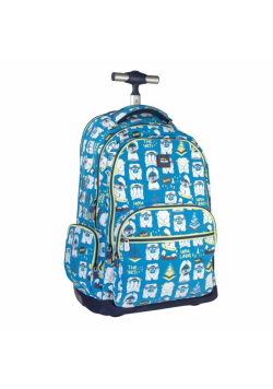Plecak na kółkach Milan the yeti niebieski 25L