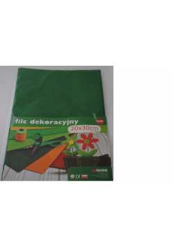 F41 - Filc w arkuszach 20cm x 30cm. Kolor ciemnozielony 5 sztuk