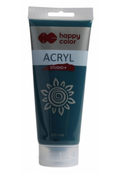 Farba akrylowa Studio 200 ml zieleń szmaragdowa Happy Color