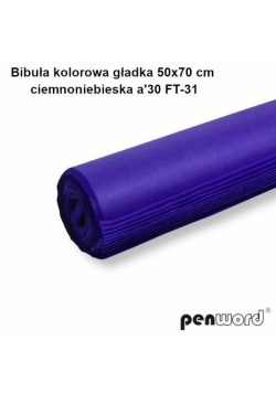 Bibuła kolorowa gładka c.niebieska 50x70cm 30ark