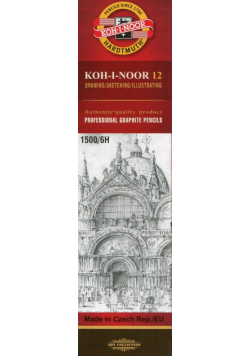 Ołówek grafitowy 12 sztuk 1500/6H