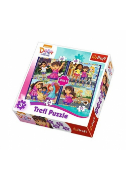 Puzzle 4w1 Dora i przyjaciele
