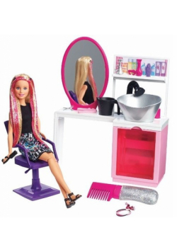 Barbie brokat Salonik fryzjer z lalką