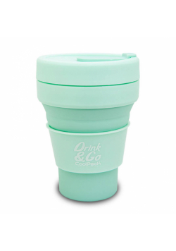 Kubek silikonowy 355 ml pastelowy powder mint