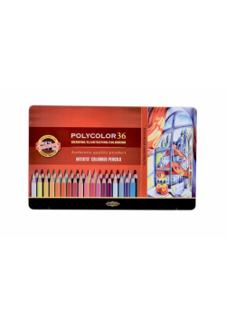 Kredki Polycolor 36 kolorów oprawa metalowa