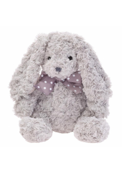Królik Caramen szary z kokardą 34cm