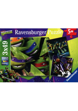 Puzzle Żółwie Ninja 3x49